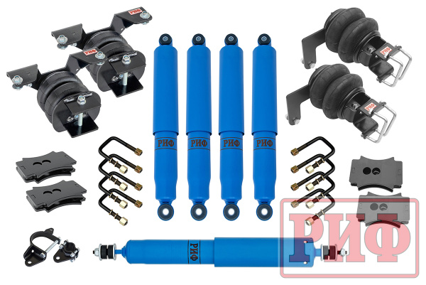 Лифт-комплект с пневмоподвеской РИФ арктический на ГАЗ Соболь до 2018 30 мм