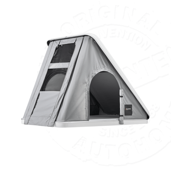 2 Палатка на крышу автомобиля AUTOHOME COLUMBUS VARIANT SMALL, тент серый, лестница 215 мм