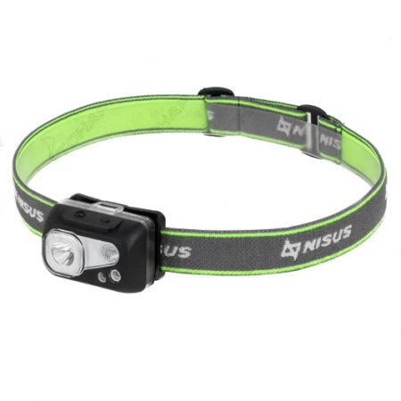 Фонарь налобный NISUS водонепроницаемый 300LM, IPX7, USB Фонарь налобный NISUS водонепроницаемый 300LM, IPX7, USB