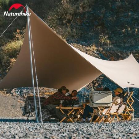 2.Тент кемпинговый Naturehike Lianyun, алюминиевый каркас, золотистый 2.Тент кемпинговый Naturehike Lianyun, алюминиевый каркас, золотистый