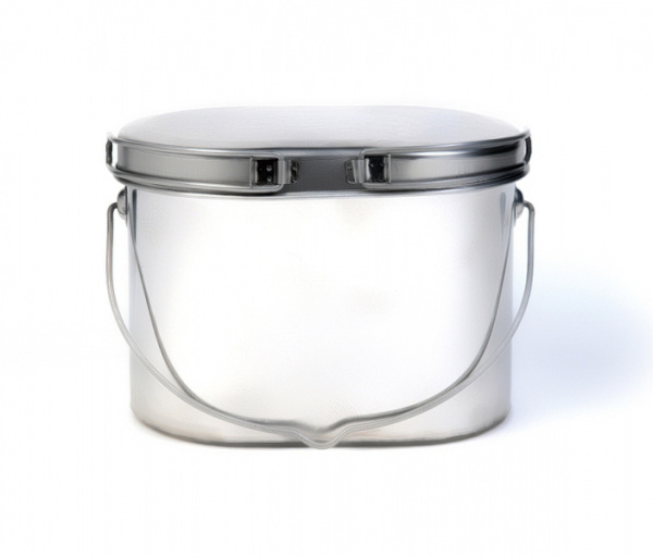 Котелок туристический 1,8 л., низкий, нержавеющая сталь, крышка с ручками