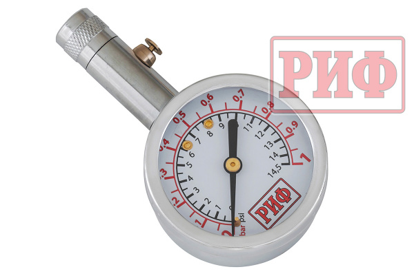 Манометр РИФ (серебро) от 0 до 1 атм.