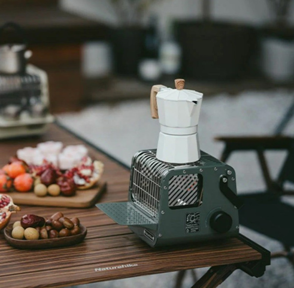 4 Обогреватель газовый Naturehike многофункциональный, 1,1 кВт зеленый