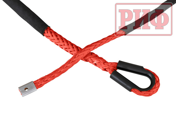 Трос для лебёдки синтетический РИФ 12 мм/26 м, красный