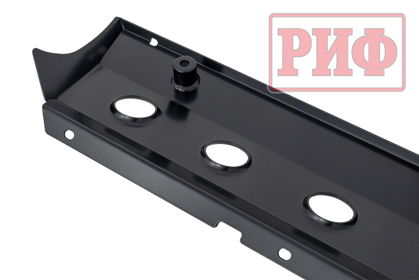 Бампер передний силовой/защита штатного бампера РИФ Renault Duster 2021+ с квадратом под фаркоп и защитой радиатора