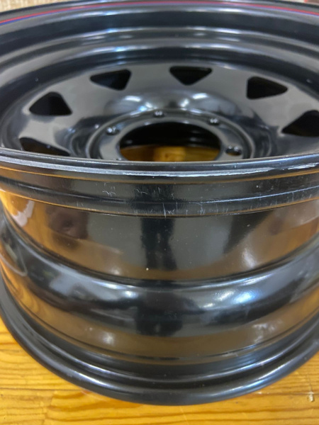 1 Диск усиленный Тойота Ниссан стальной черный 6x139,7 8xR16 ET0 (треуг. мелкий) (уценка)