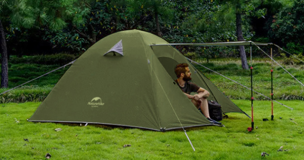 4.Палатка Naturehike P-Series 4-местная, алюминиевый каркас, зеленая 4.Палатка Naturehike P-Series 4-местная, алюминиевый каркас, зеленая