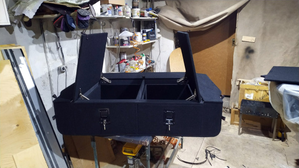 Органайзер для Toyota Land Cruiser 200 (2 выдв.ящика+клав.замки+спальник)