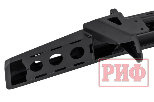 Бампер РИФ силовой задний для ГАЗ Соболь NN 4x4 с фонарями, калиткой, возможностью установки фаркопа, стандарт