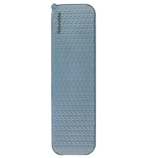 Коврик самонадувающийся Naturehike, 196x65x3,5 см, увеличенный, светло-синий