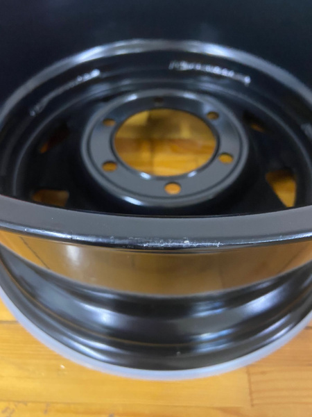 Диск усиленный Тойота Ниссан стальной черный 6x139,7 8xR16 d110 ET+30 (треуг. мелкий) (уценка)