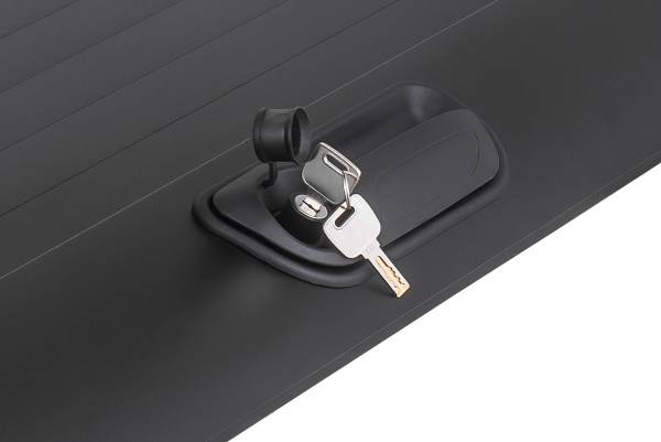 Крышка кузова РИФ для Sollers ST6 / JAC T6, роллета раздвижная 1538х1606 мм, алюминиевая, черная