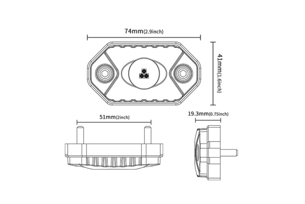 Фара рабочего света AURORA 51 мм 9W LED