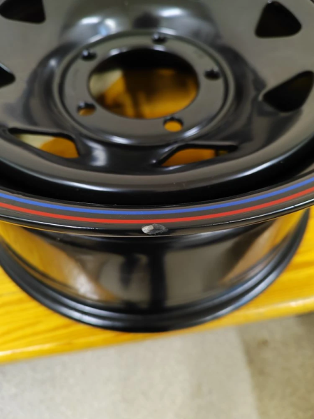 Диск усиленный УАЗ стальной черный 5x139,7 8xR16 d110 ET+15 (треугольник мелкий) (уценка)