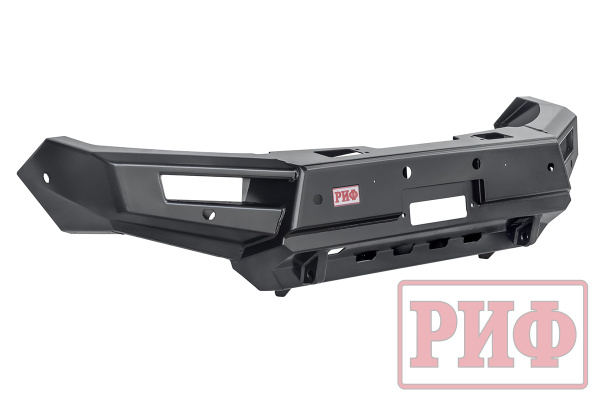Бампер РИФ силовой передний Mitsubishi Pajero Sport 2015-2020 под доп. фары и парктроник