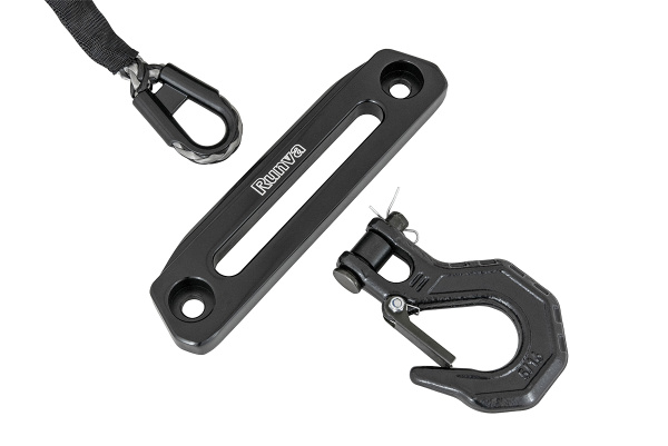 Лебёдка электрическая 12V Runva 6000 lbs 2722 кг (синтетический трос)