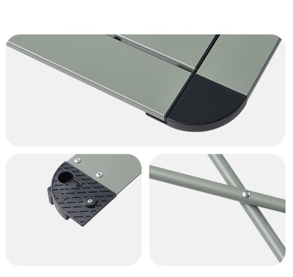 4 Стол туристический Naturehike Yamami L03 алюминиевый, 69,5х69,5х56 см, складной, титаниум