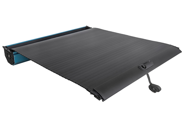 Крышка кузова РИФ для Great Wall Poer KingKong, роллета раздвижная 1610х1570 мм, алюминиевая, черная