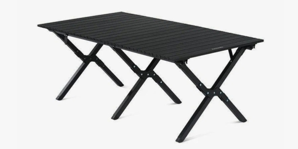 Стол туристический Naturehike Star Jane L01 складной, 117х60х44 см, с Х-образными ножками, черный