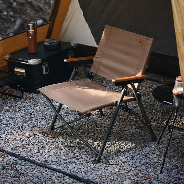3 Кресло туристическое Naturehike складное, коричневое, до 120 кг