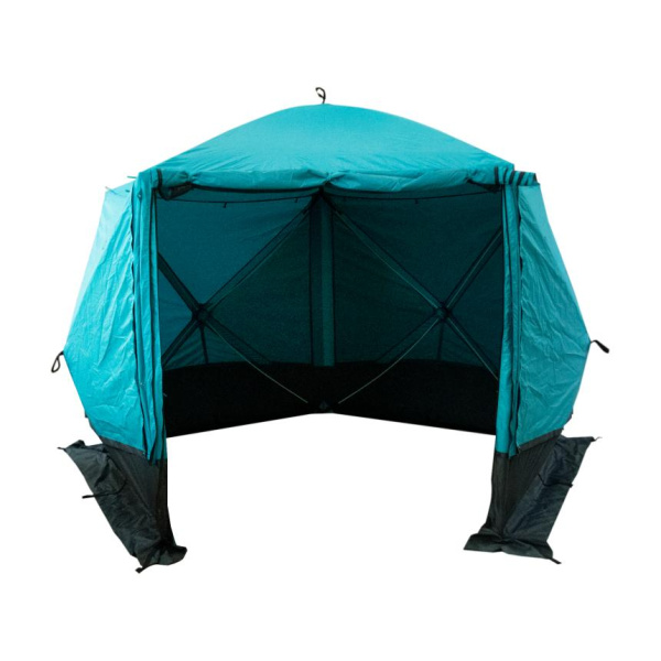 Шатер "СЛЕДОПЫТ" быстросборный, 5 стен, h-2,08, 2,8х2,9 м, S по полу 5,6 кв.м, цв. WATERFALL