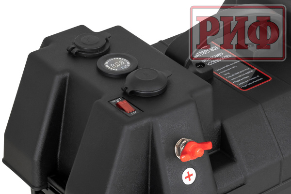 Бокс аккумуляторный 2xUSB, 1x12В, вольтметр с индикацией (424х251х306 мм)