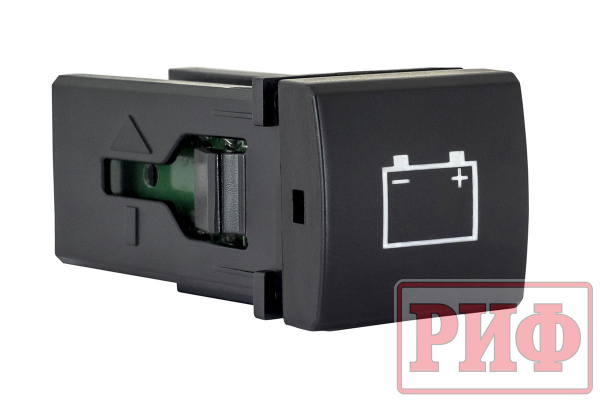 Кнопка ВКЛ/ВЫКЛ, белый, BATTERY TOYOTA 22x22 Кнопка ВКЛ/ВЫКЛ, белый, BATTERY TOYOTA 22x22