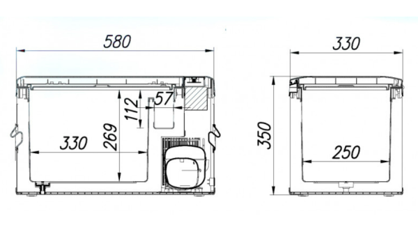 Холодильник автомобильный ALPICOOL MK-25 25 л 12/24 В