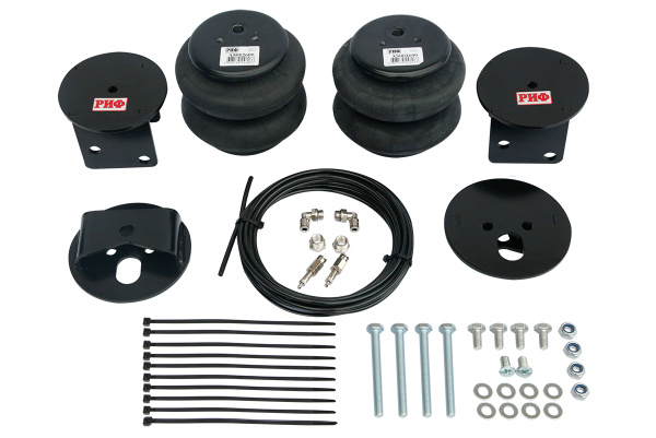 Пневмоподвеска РИФ для Mitsubishi L200 2015-2023 на задний мост для лифтованной подвески 50 мм