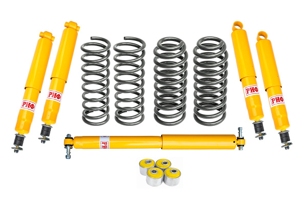 Лифт-комплект РИФ для Toyota Land Cruiser 70 (короткая база) 1990-1996 жёсткий, 73/78 (длинная база) средний, лифт 50 мм