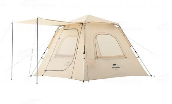 Палатка Naturehike Ango 3-местная, автоматическая, тент, снежная юбка, бежевая Палатка Naturehike Ango 3-местная, автоматическая, тент, снежная юбка, бежевая