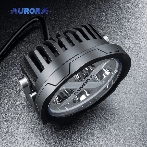 Светодиодные фары рабочего света AURORA 102 мм 40W c RGB подсветкой (комплект 2 шт)