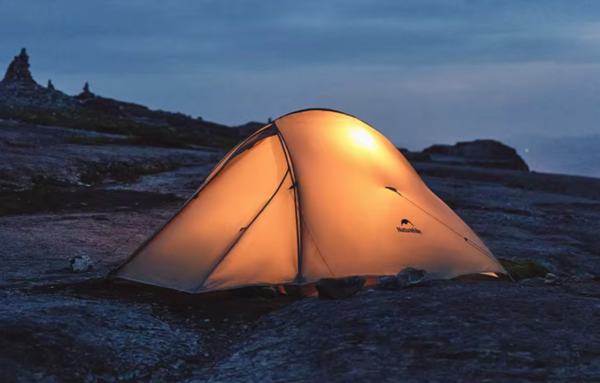 3 Палатка Naturehike Cloud Up Pro Si 1-местная, алюминиевый каркас, сверхлегкая, серо-красная