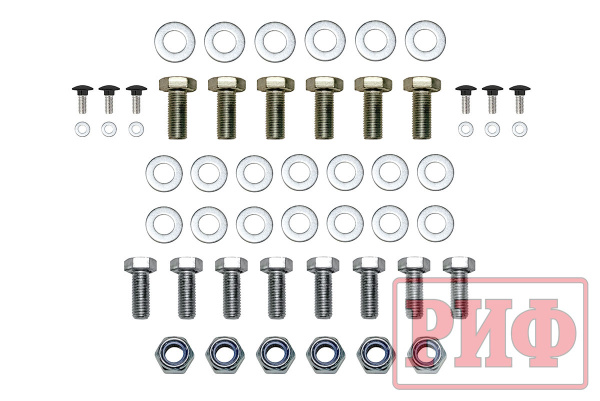 Бампер РИФ силовой задний TANK 300 с квадратом под фаркоп, фонарями, с отверстиями под систему контроля слепых зон