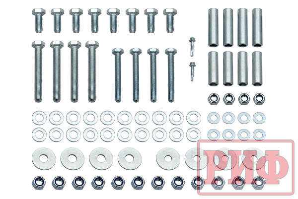 Бампер задний силовой/защита штатного бампера РИФ Renault Duster 2015-2020 c квадратом под фаркоп