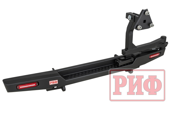 Бампер РИФ силовой задний для ГАЗ Соболь NN 4x4 с фонарями, калиткой, возможностью установки фаркопа, стандарт