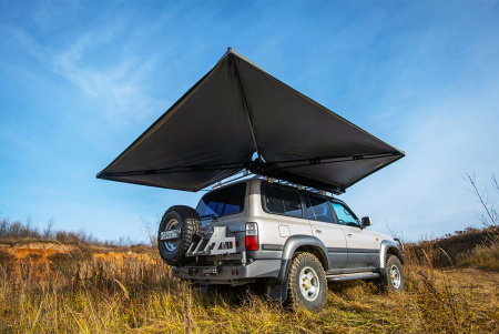 Маркиза автомобильная РИФ веерная, безопорная 2,3х2 м (правая)