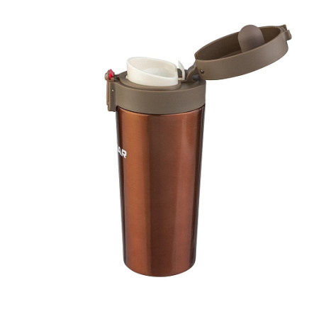 1 Термос-кружка ТОНАР 400 мл., коричнево-кофейный