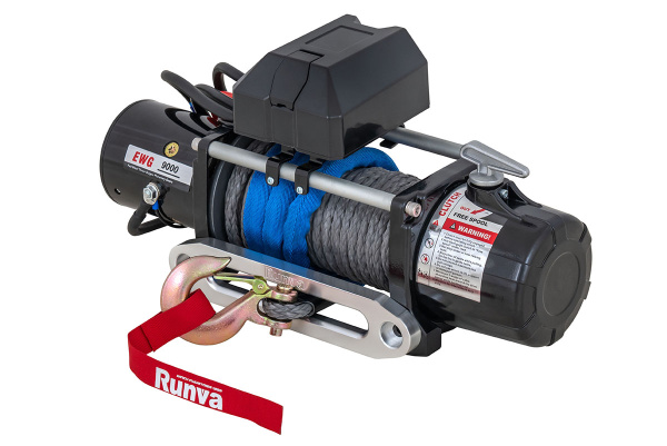 Лебёдка автомобильная электрическая 12V Magnum 9000 lbs 4200 кг (синтетический трос)