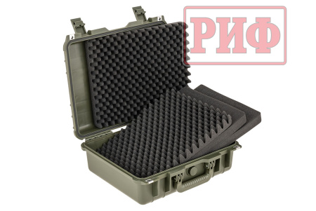 Кейс защитный ударопрочный РИФ 430х380х154 мм IP67, цвет Хаки