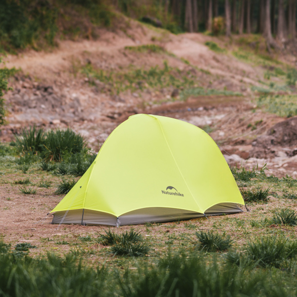3 Палатка Naturehike Star Trails EXT Si 1-местная, алюминиевый каркас, сверхлегкая, желтая