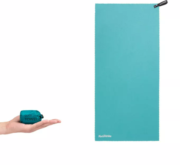 2 Полотенце кемпинговое Naturehike MJ02, 128х80 см, бирюзовое