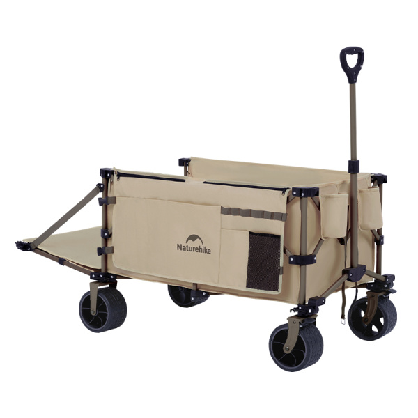Тележка туристическая Naturehike Rubiks Cube 142/101х66х107 см, 185+90 л, бежевая