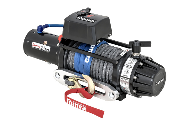 Лебёдка автомобильная электрическая 12V Runva EWB12500SSR 5670 кг (влагозащищенная) синтетический трос