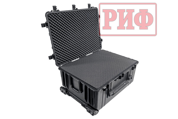 Кейс защитный ударопрочный РИФ 790х595х365 мм на колесах с телескопической ручкой IP55