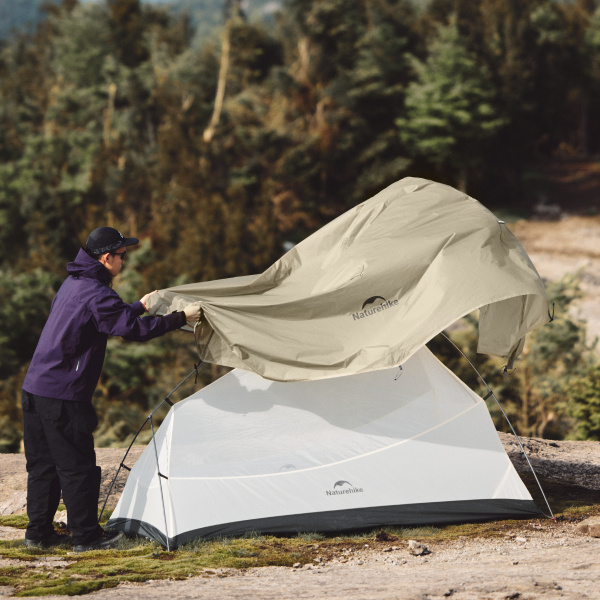 4 Палатка Naturehike Cloud Up Pro Si 1-местная, алюминиевый каркас, сверхлегкая, хаки 4 Палатка Naturehike Cloud Up Pro Si 1-местная, алюминиевый каркас, сверхлегкая, хаки