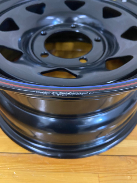 2 Диск усиленный УАЗ стальной черный 5x139,7 8xR16 d110 ET+15 (треуг. мелкий)(уценка)