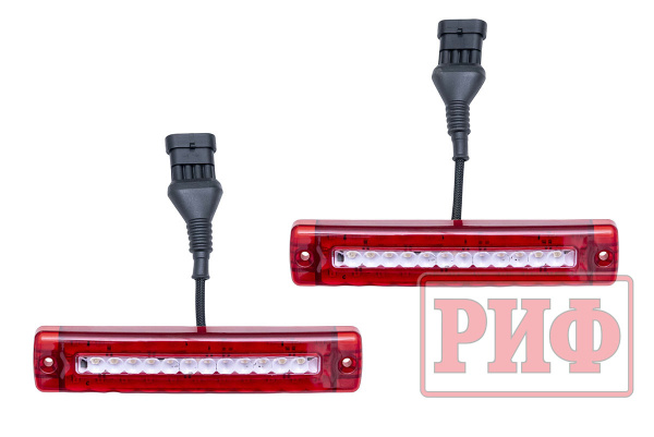 Бампер РИФ силовой задний Mitsubishi L200 2019-2022 с квадратом под фаркоп и фонарями