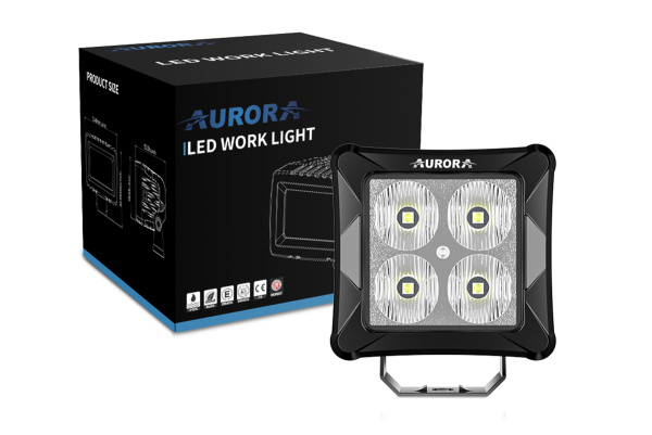 Светодиодные фары рабочего света AURORA 76x76 мм 40W (комплект 2 шт)