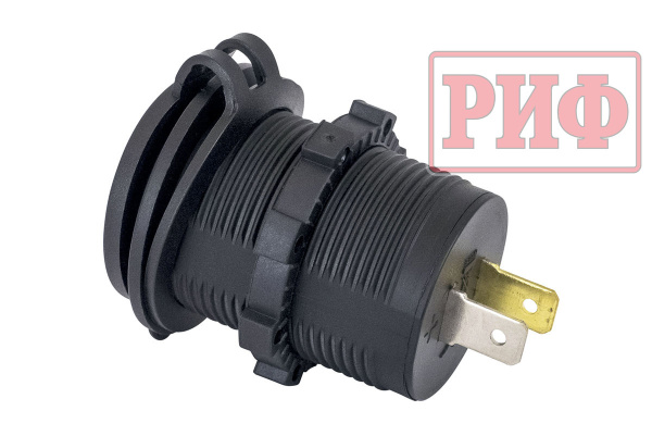 Розетка USB QC 3.0 с вольтметром,  34x37х54